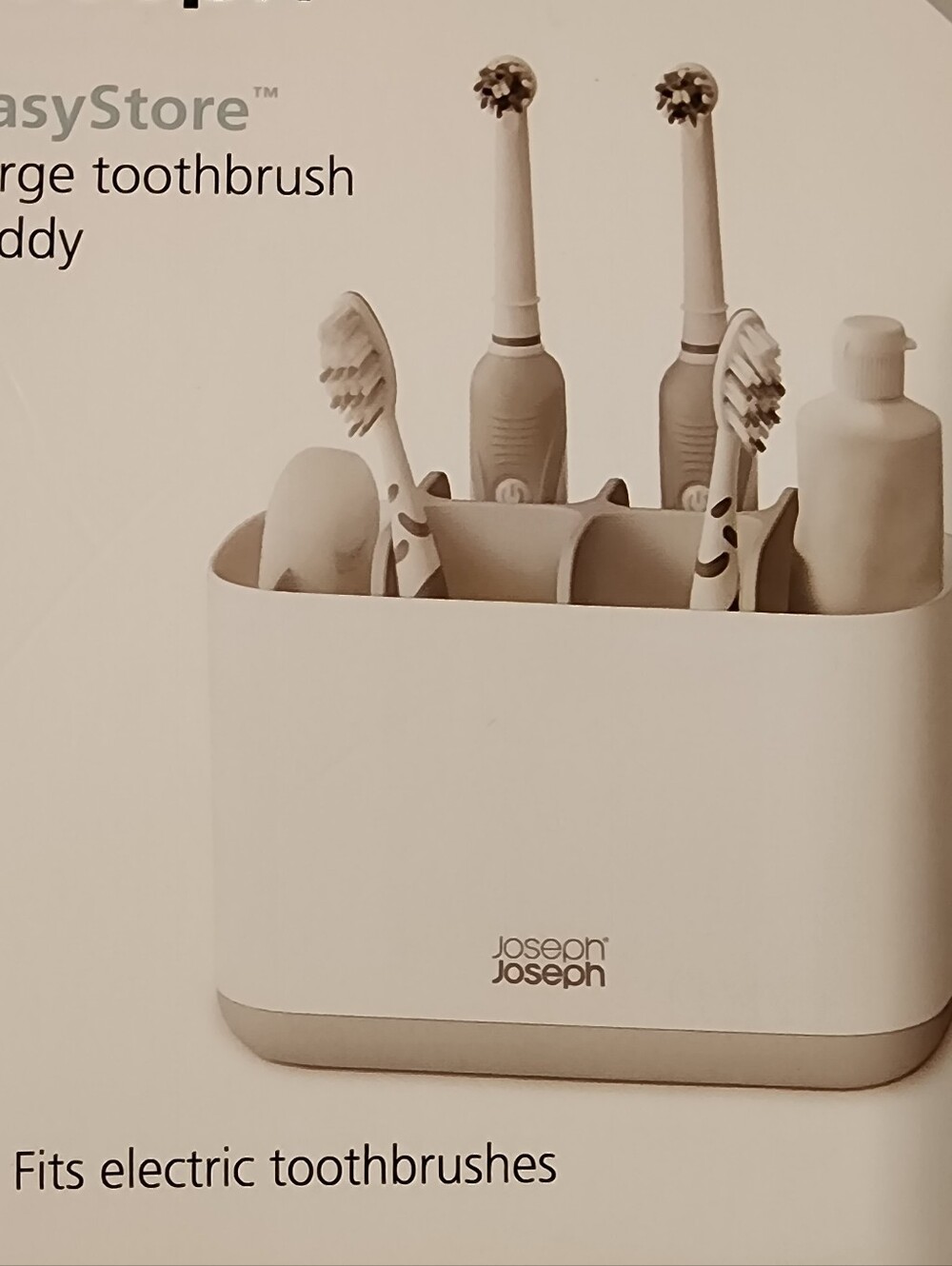 JOSEPH JOSEPH EASY STORE LARGE TOOTHBRUSH CADDY NWT